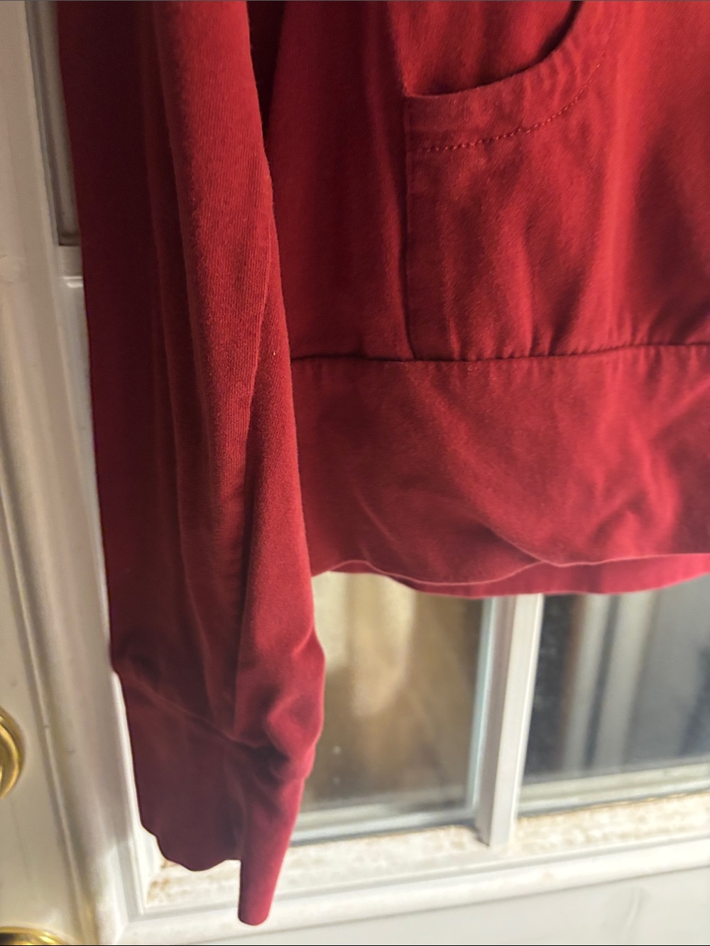 Nike Women’s Burgundy Zip-Up Hoodie Jacket with White Trim - Picture 5 of 9